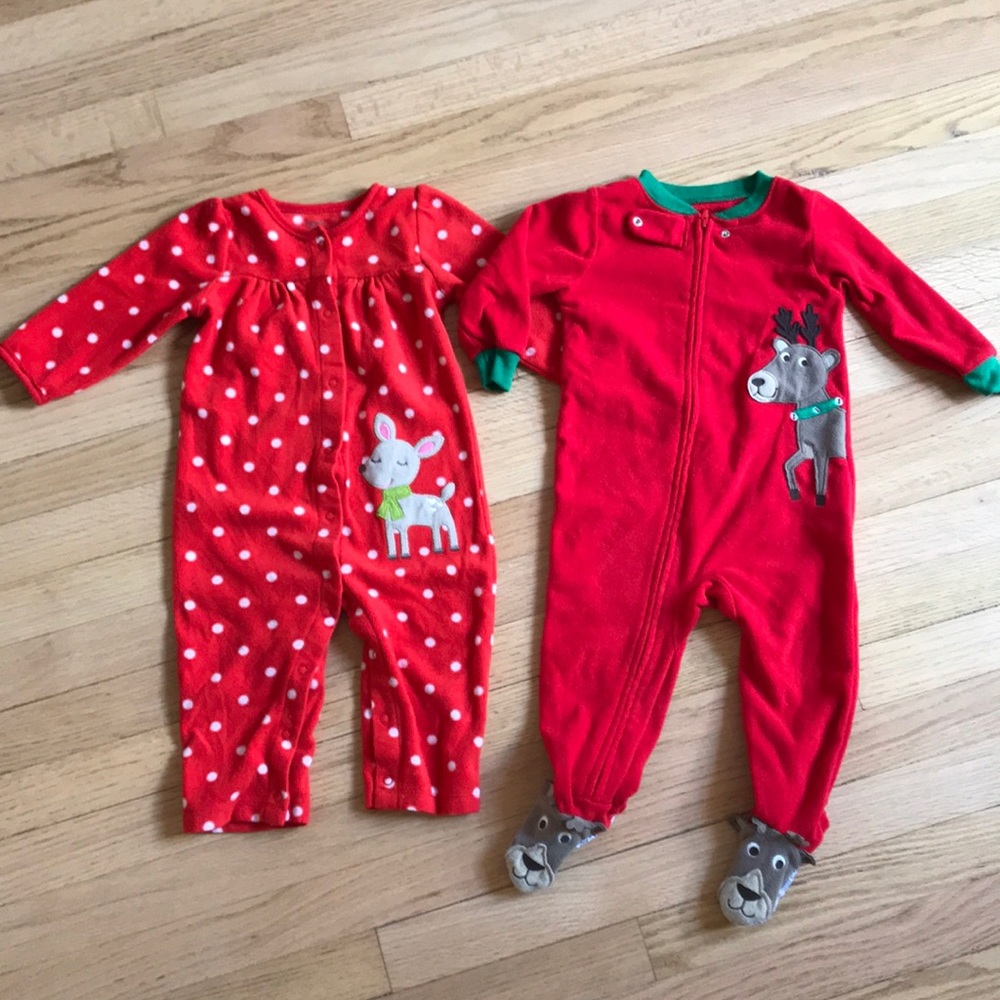 Carter’s Christmas pajamas, set of two. 18 months